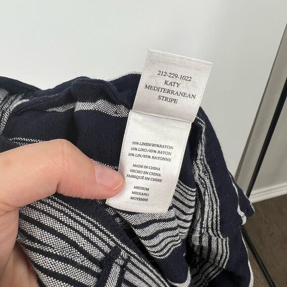 Rails Katy Mediterranean Striped Shorts Linen Blend Tie Waist High Rise - Picture 5 of 5